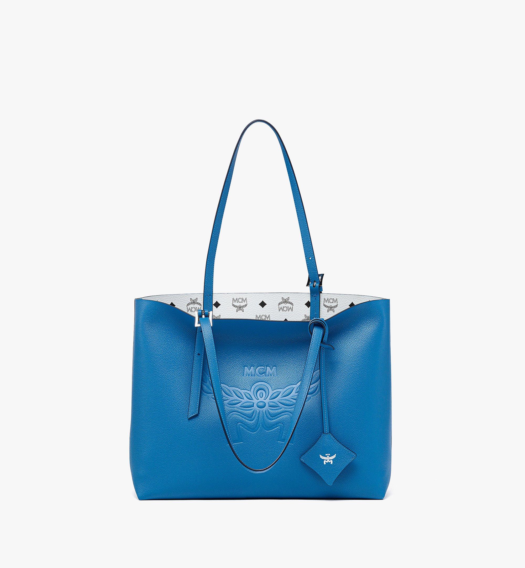 Mcm monogram shopper tote sale